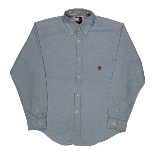 Vintage Age 8-10 Tommy Hilfiger Shirt - Medium Blue Cotton