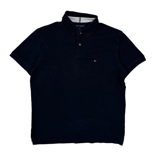 Tommy Hilfiger Polo Shirt - Medium Navy Cotton