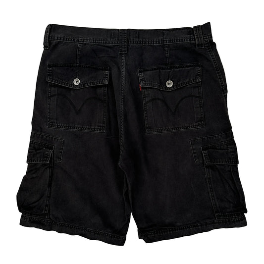 Levis Cargo Shorts - 36W 10L Black Cotton