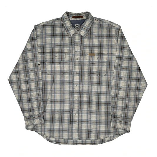 Timberland Checked Shirt - XL Grey Cotton