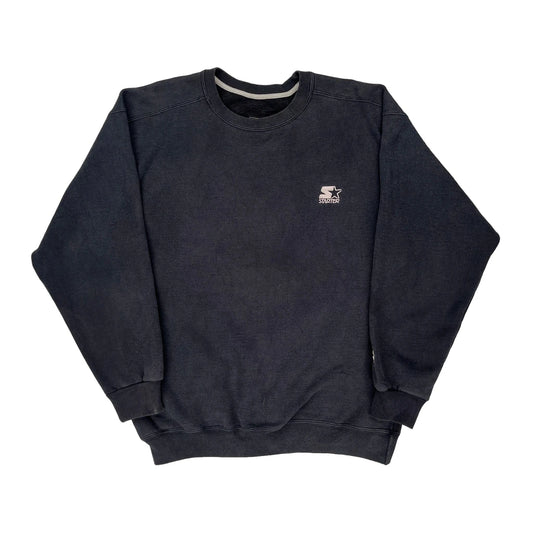Starter Sweatshirt - Large Black Cotton Blend