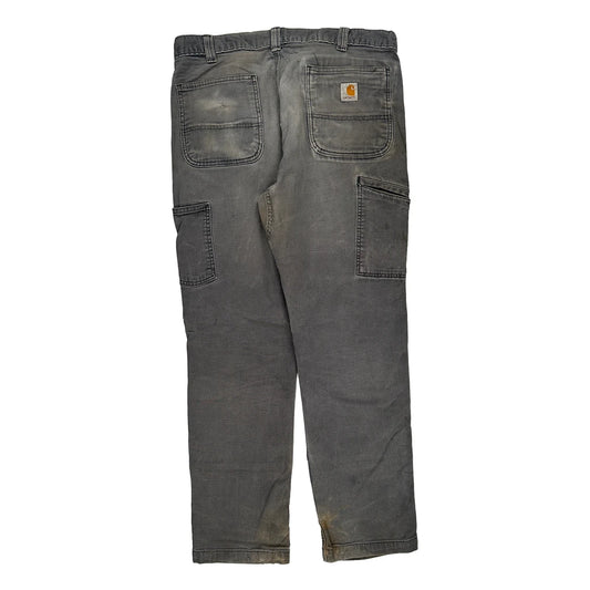 Carhartt Double Knee Carpenter Trousers - 34W 30L Grey Cotton