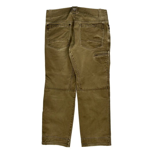 Vintage Kuhl Double Knee Trousers - 32W 30L Brown Cotton