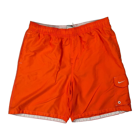 Vintage Nike Sport Shorts - Large Orange Polyester