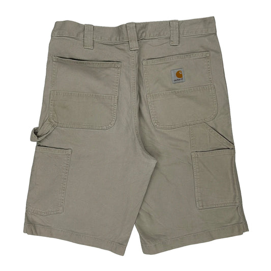 Carhartt Carpenter Shorts - 32W 11L Beige Cotton