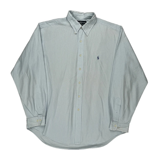 Ralph Lauren Striped Shirt - XL Blue Cotton