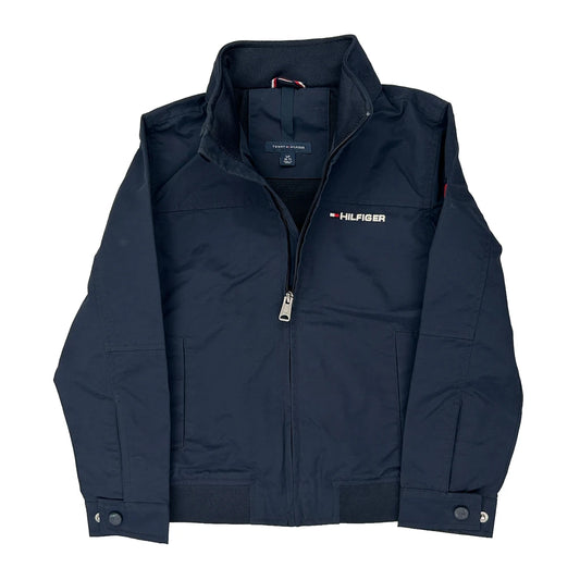 Age 6-7 Tommy Hilfiger Spellout Jacket - Small Navy Polyester