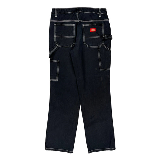 Dickies Double Knee Carpenter Trousers - 30W 30L Dark Wash Cotton
