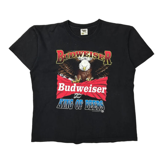 Budweiser King Of Beers Tennessee River Single Stitch T-Shirt - XL Black Cotton