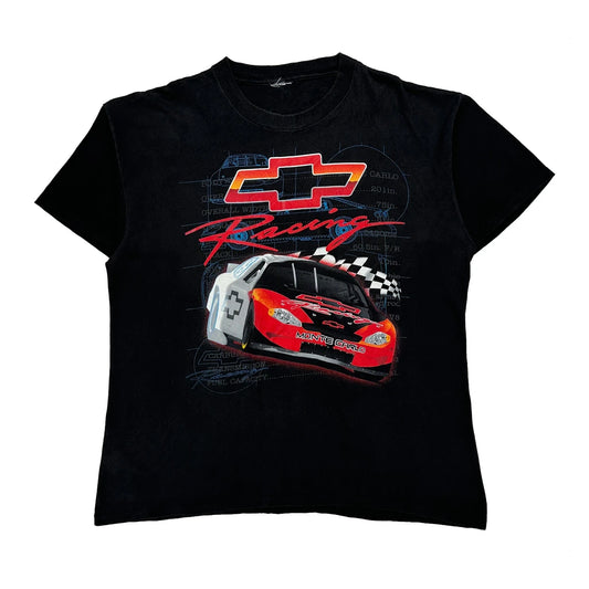 Racing Nascar Graphic T-Shirt - Large Black Cotton