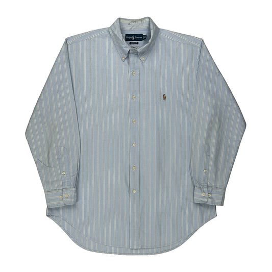 Ralph Lauren Striped Shirt - Large Blue Cotton
