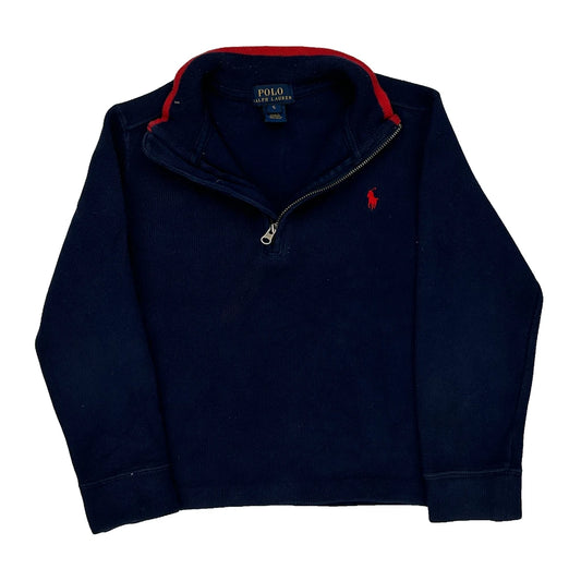 Age 4 Polo By Ralph Lauren 1/4 Zip - XS Navy Cotton