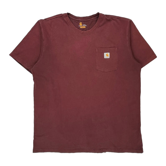 Carhartt T-Shirt - XL Burgundy Cotton