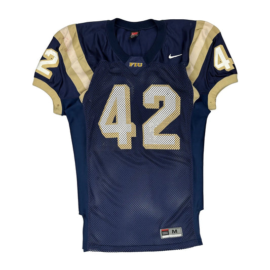 Made In USA Fiu Nike Jersey - Medium Blue Polyester