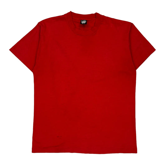 Made In USA Single Stitch Screen Stars T-Shirt - XL Red Cotton Blend
