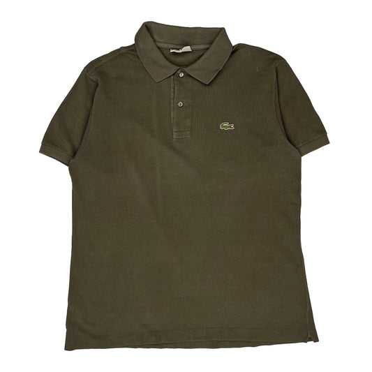 Vintage Lacoste Polo Shirt - Medium Brown Cotton