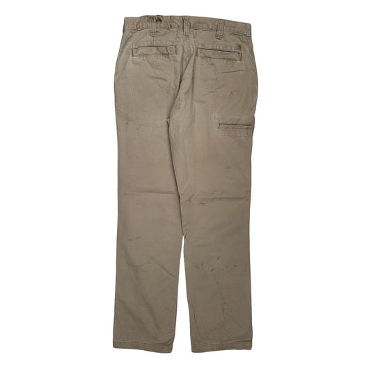 Carhartt Trousers - 34W 34L Beige Cotton