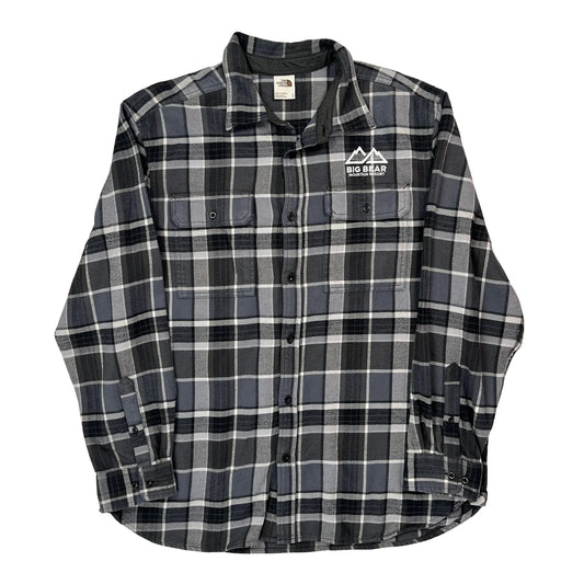 Vintage Big Bear Mountain Resort The North Face Checked Flannel Shirt - XL Grey Cotton