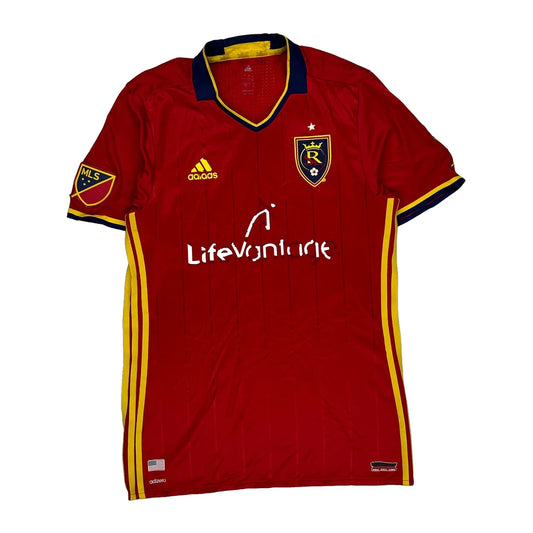 Real Salt Lake Adidas Football Shirt - Large Red Polyester