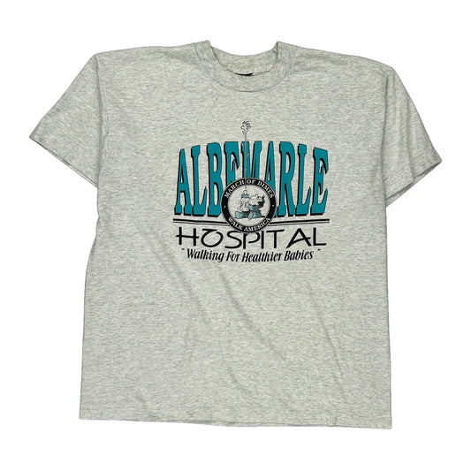 Albemarle Hospital Gildan Single Stitch T-Shirt - XL Grey Cotton