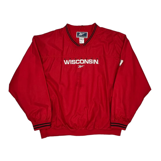 Wisconsin Reebok College Sweatshirt - XL Red Polyester