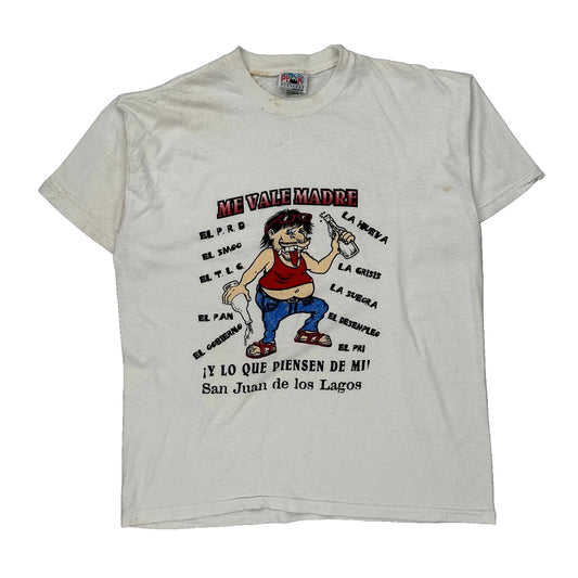 San Juan De Los Lagos Peak Single Stitch T-Shirt - XL White Cotton