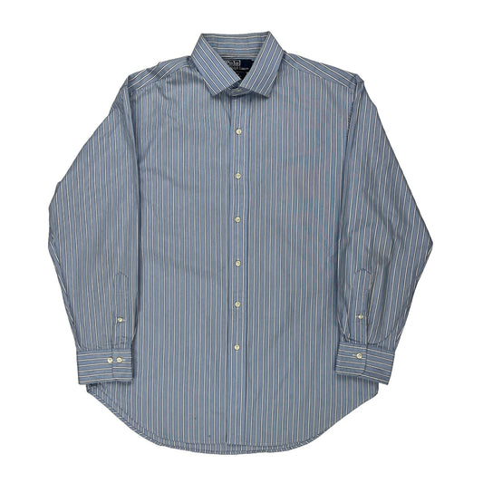 Polo By Ralph Lauren Striped Shirt - Large Blue Cotton