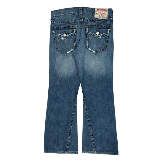 True Religion Boot Cut Jeans - 35W 32L Blue Cotton