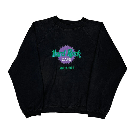 Amsterdam Hard Rock Cafe Sweatshirt - Medium Black Cotton Blend