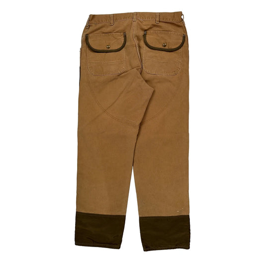 Vintage Brush Carhartt Double Knee Carpenter Trousers - 33W 32L Brown Cotton