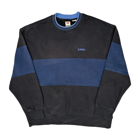 Vintage Relaxed Fit Levis Sweatshirt - Large Black Cotton