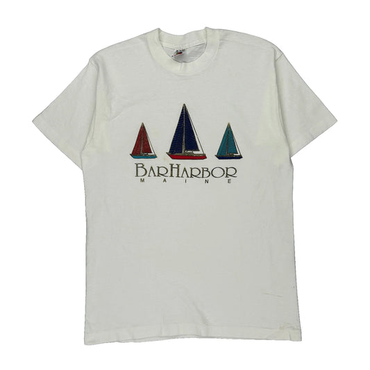 Fruit Of The Loom Graphic T-Shirt - Medium White Cotton