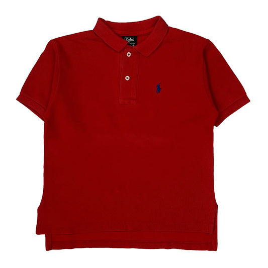 Vintage Made In USA, Age 6 Polo By Ralph Lauren Polo Shirt - Small Red Cotton