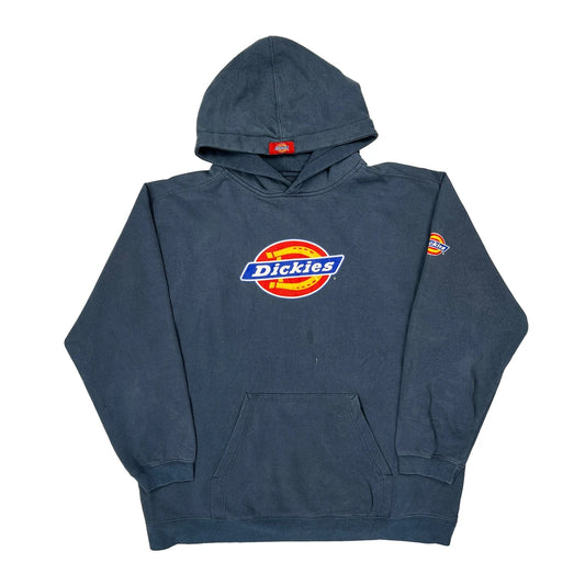 Vintage Workwear Dickies Hoodie - Large Blue Cotton