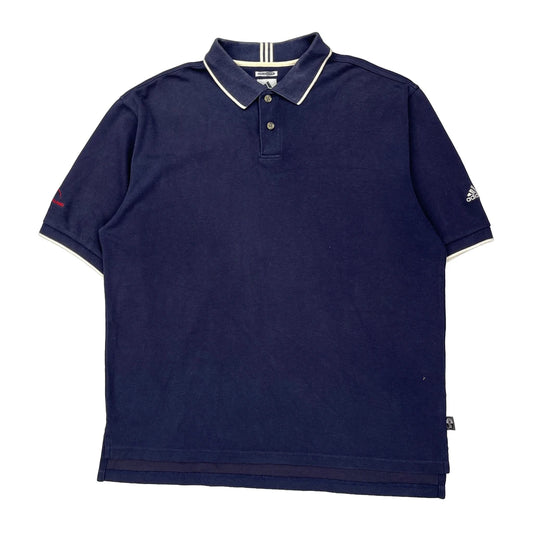 Climalite Adidas Polo Shirt - Large Navy Cotton