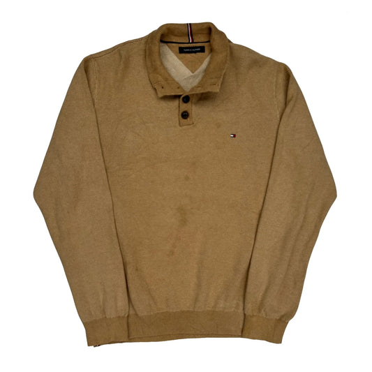 Vintage Tommy Hilfiger Jumper - XL Beige Cotton