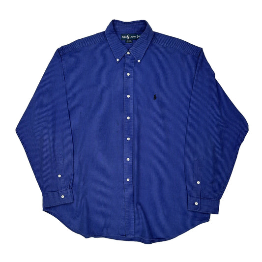 Blaire Ralph Lauren Striped Shirt - 2XL Blue Cotton