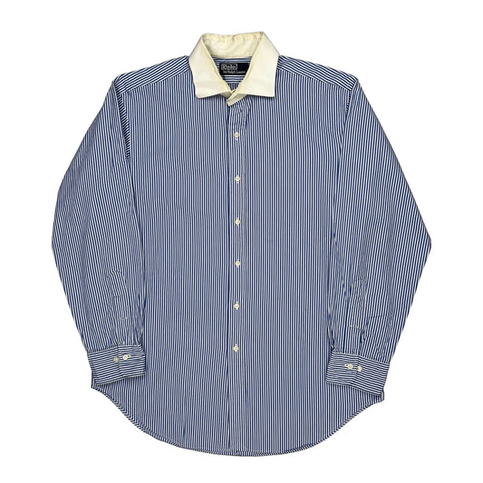 Polo By Ralph Lauren Striped Shirt - Large Blue Cotton