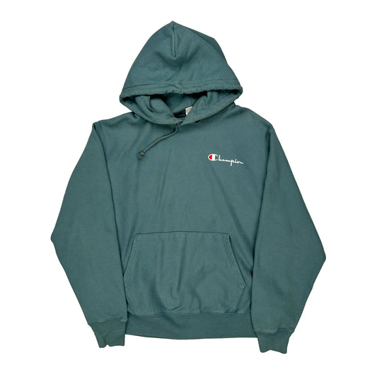Reverse Weave Champion Hoodie - Large Green Cotton