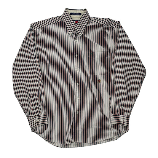 Tommy Hilfiger Striped Shirt - Large Multicoloured Cotton