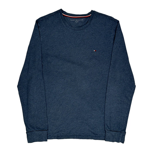 Vintage Tommy Hilfiger Long Sleeve T-Shirt - Medium Blue Cotton
