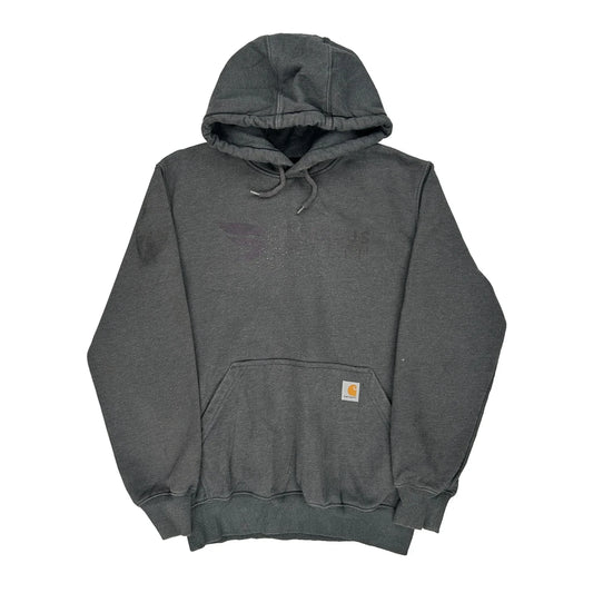 Carhartt Hoodie - Small Grey Cotton Blend