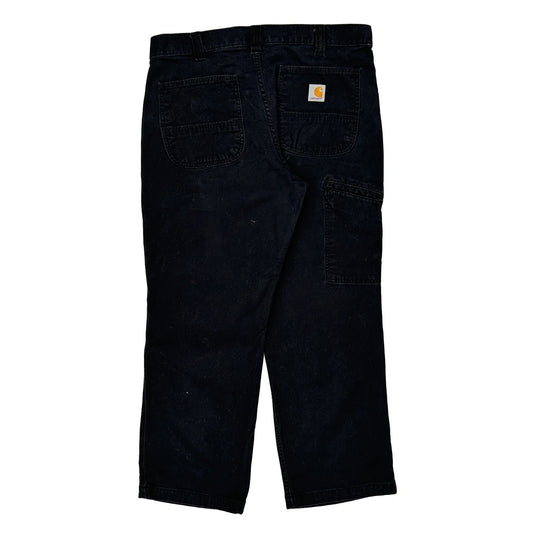 Carhartt Cargo Trousers - 34W 28L Black Cotton Blend