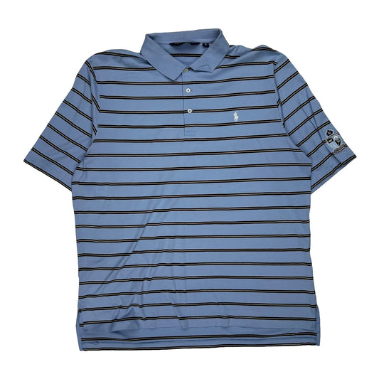 Polo By Ralph Lauren Striped Polo Shirt - XL Blue Cotton