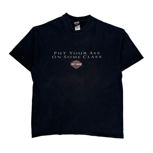 Kansas City Harley Davidson T-Shirt - 2XL Black Cotton