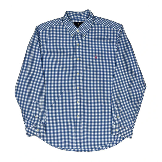 Ralph Lauren Checked Shirt - XL Blue Cotton