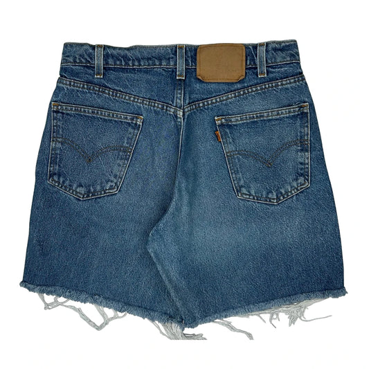 Levis Cut Off Denim Shorts - 31W UK 12 Blue Denim