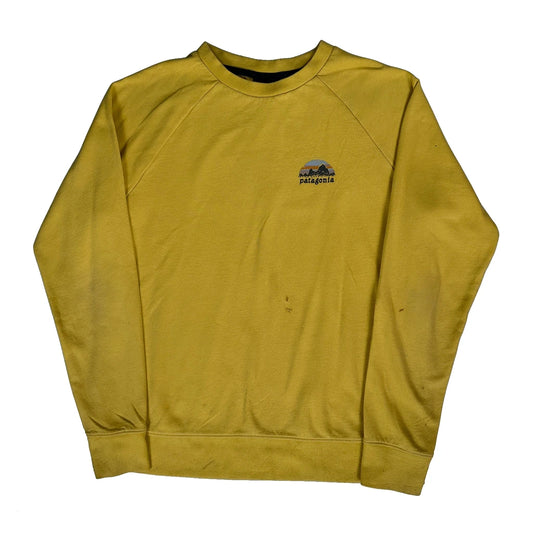 Vintage Outdoor Patagonia Sweatshirt - 2XL Yellow Cotton