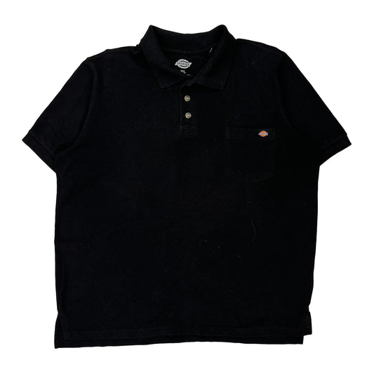Dickies Polo Shirt - XL Black Cotton Blend