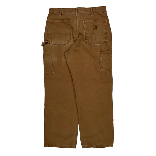 Carhartt B11 Brn Carpenter Trousers - 32W 30L Brown Cotton